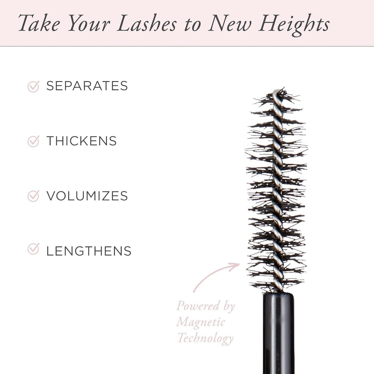 PÜR Fully Charged Thickening Mascara, Volumizing, Lengthening, Travel Size