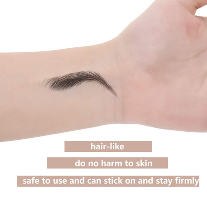 Blulu 6 Sheets 4D Eyebrow Tattoos Stickers Waterproof, High Arch Eyebrow