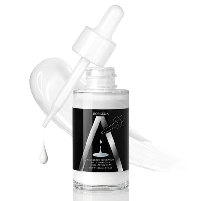 BOBISUKA White Liquid Foundation for Halloween Makeup, Full Coverage Long Lasting Blendable White Matte Base for SFX, Clown, Zombie, Ghost, Vampire, Goth, Cosplay and Stage Makeup