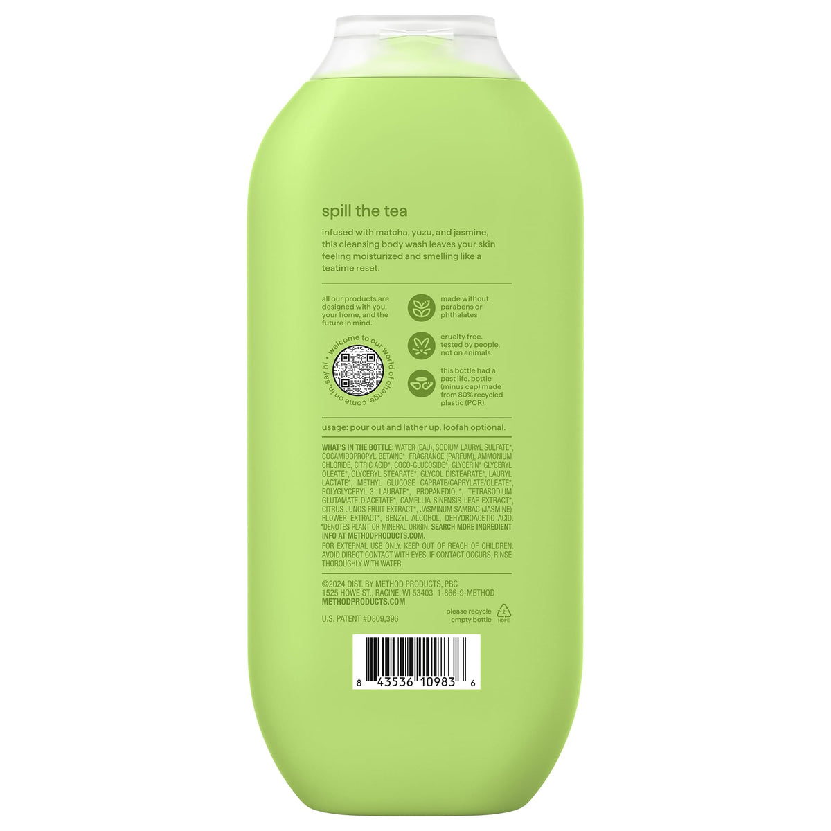 method Body Wash, Mindful Matcha, 18 fl oz