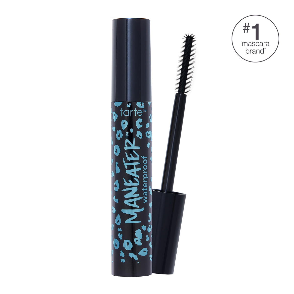 tarte maneater waterproof mascara – Extreme Curl, Instant Volume & Length, 16HR Ultra-Creamy Longwear Eye Makeup, Cruelty-Free, full size, black