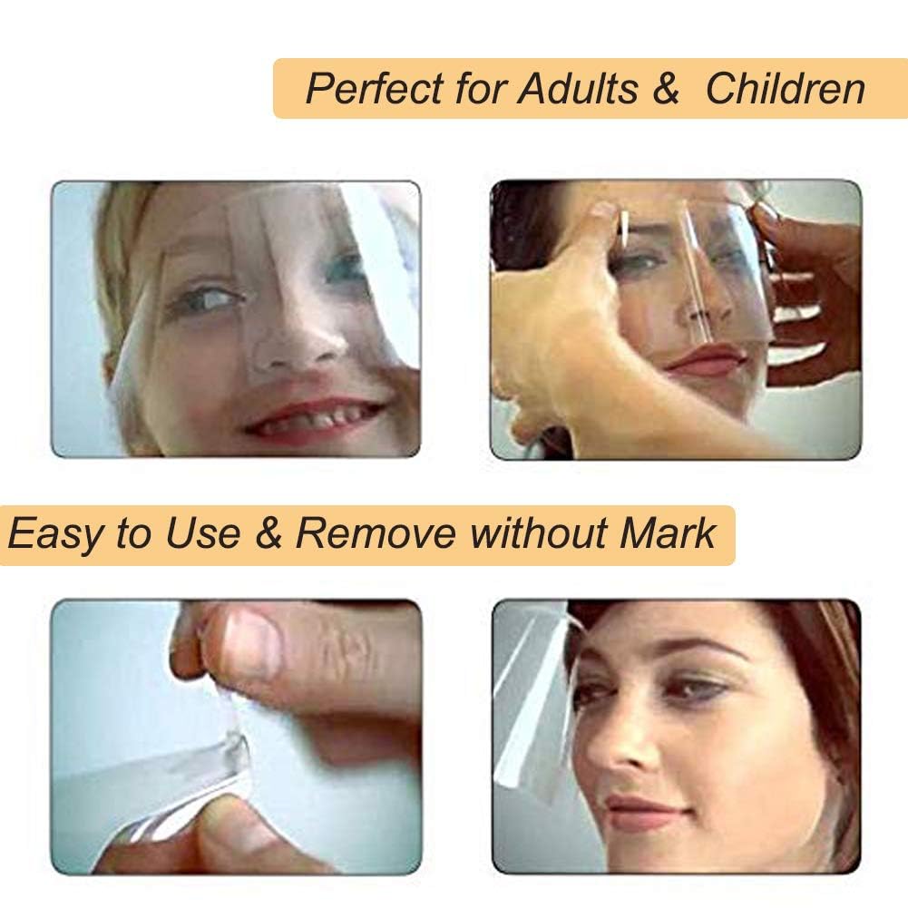 EBANKU Shower Face Shield Eyebrow Eyelash Shield Visors 50 PCS Waterproof