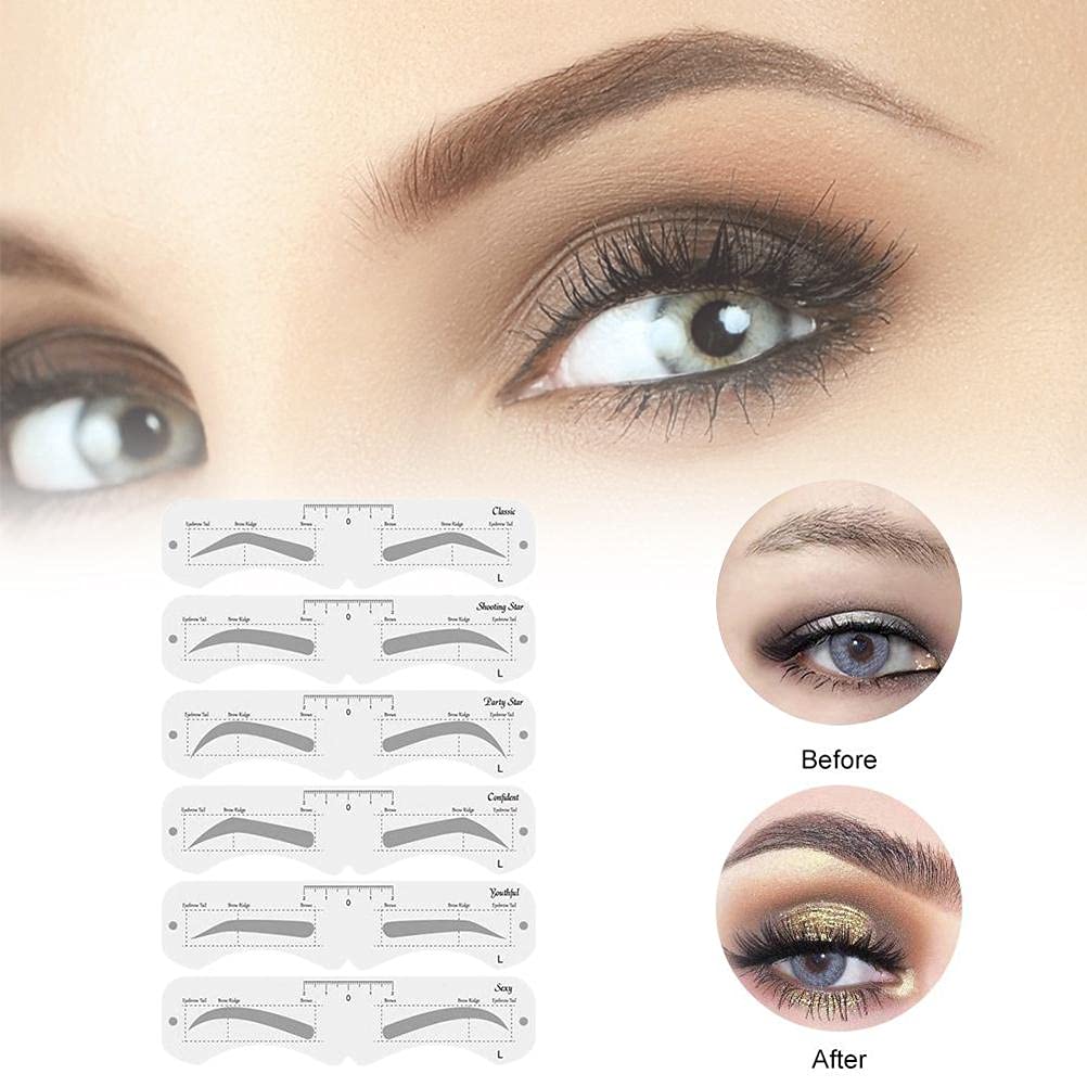 KKPLZZ Plastic Eyebrow Mold, PEVA Soft Shaper DIY Model With Elastic Band, Assist Makeup Tools for Beginner
