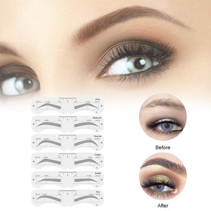 KKPLZZ Plastic Eyebrow Mold, PEVA Soft Shaper DIY Model With Elastic Band, Assist Makeup Tools for Beginner