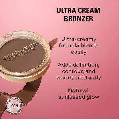 Revolution Ultra Cream Face Bronzer, Light