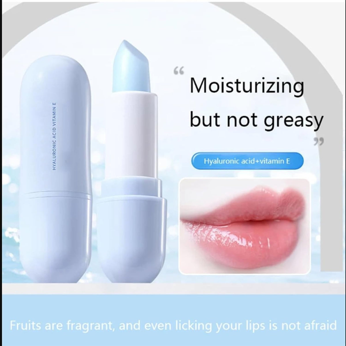 2 Pack Hyaluronic Acid Lip Balm - Refreshing Soothing Eliminate Lip Lines Lip Balm, Hydrates, Softens and Reduces Lip Lines Relieve Dryness Alcohol-Free Nourishes All Lip Skin Types