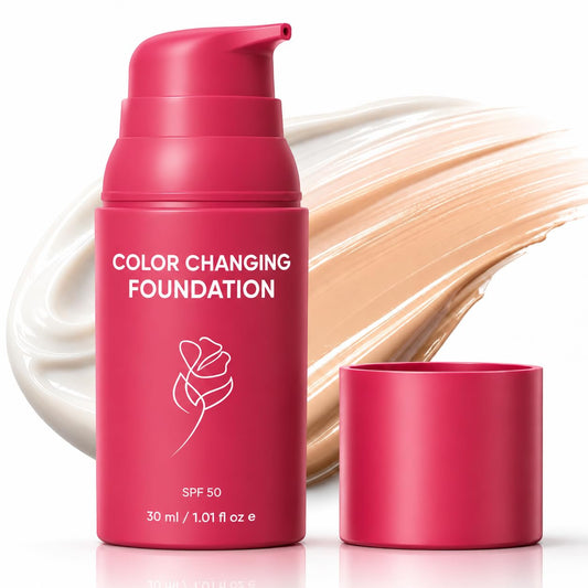 Smoochie Color-Changing Foundation for Mature Skin, Blurs Imperfections & Fine Lines, Self-Adjusting Natural Finish, Buildable Light-to-Medium Coverage with Hypoallergenic Hydrating All Skin Types