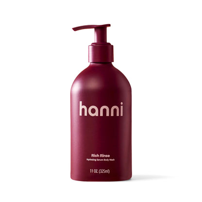 HANNI Rich Rinse Hydrating Serum Body Wash, Glycerin + Aloe, 325 mL/11 oz
