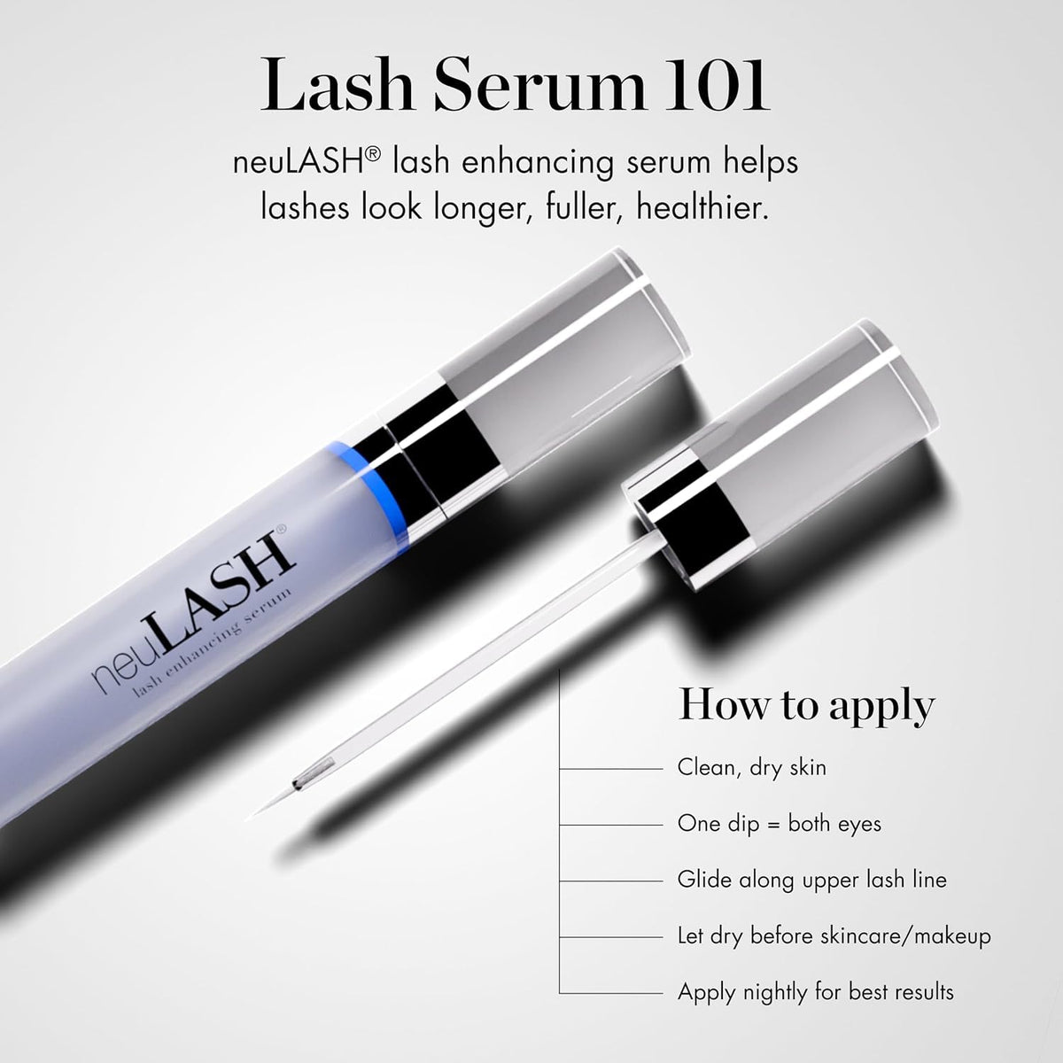 neuLASH 3.2mL Eyelash Enhancing Serum, 8-12 Weeks of Coverage