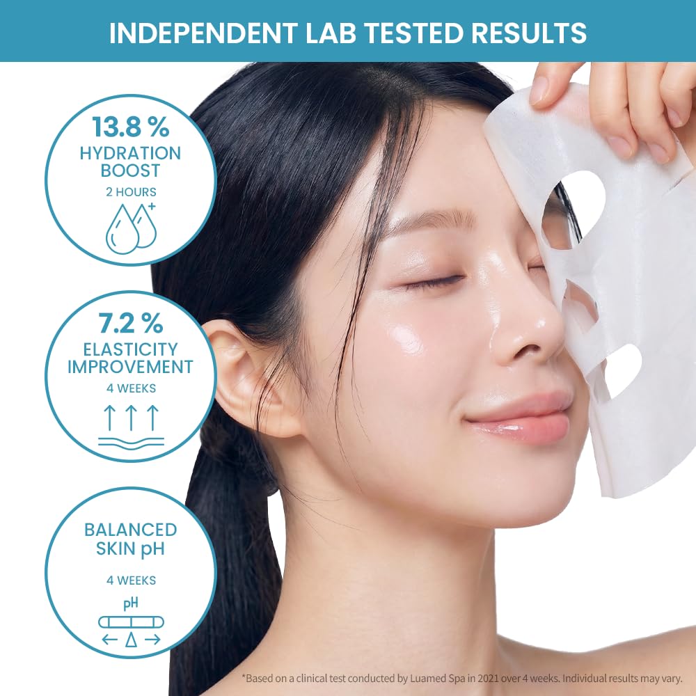 #OOTD Collagen Supreme Mask, Korean Hyaluronic Acid Face Mask,10-Pack