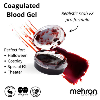 Mehron Makeup Coagulated Blood - .25 Fl oz, Fake Scab Blood Makeup