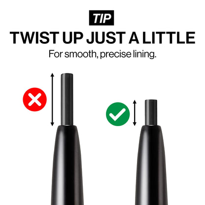 CLIO Sharp So Simple Waterproof Pencil Liner, 2mm Ultra-Slim Thin Precision Tip, Tug Free Glide, Smudge Proof Long Wear Formula, Safe for Sensitive Eyes, Easy Control For Daily Makeup (001 Black)