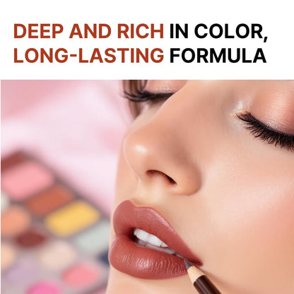 30 pcs Lip Liner Pencil Set, High Pigmented Lip Makeup, Long-wearing, Deep and Rich in Color, Enhance Lip Volume, 6.25 inches Long Wooden Pencil