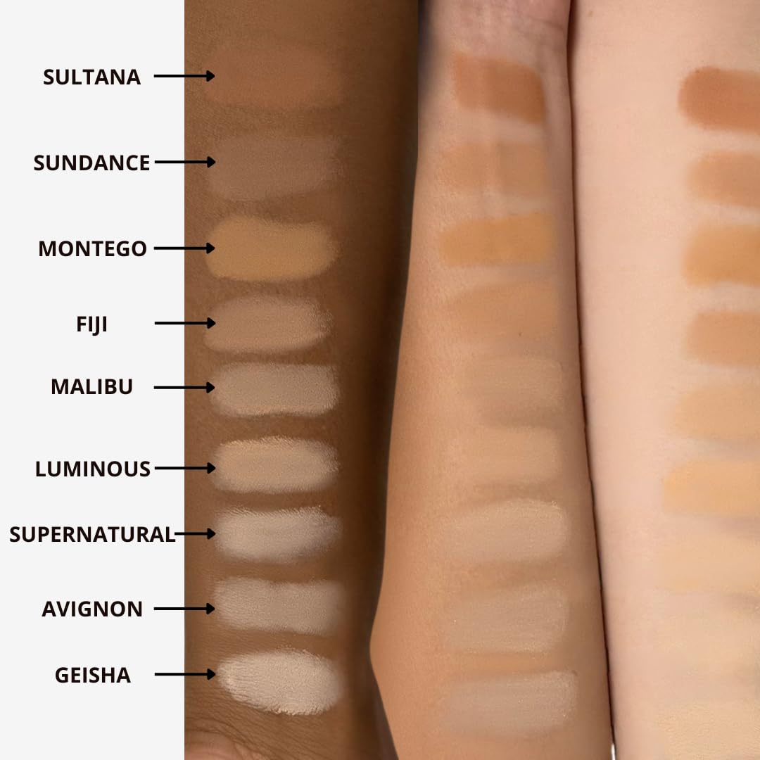Honeybee Gardens Pressed Mineral Powder Foundation Refill – Luminous Light Warm Neutral, Adjustable Light Coverage Matte Pressed Powder Foundation, Made Without Talc Face Makeup, Luminous