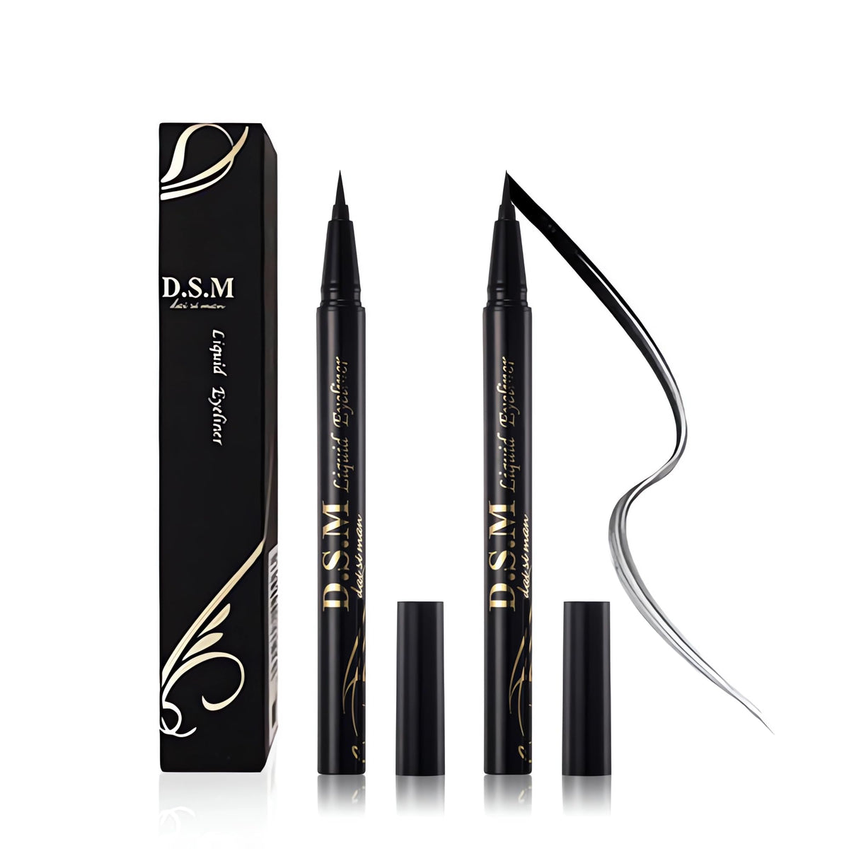 Waterproof Liquid Eyeliner Long Lasting&Smudgeproof Eye Liner 2 Packs Precise Eyeliner Pen for All Day with Slim Tip, Black, by SEILANC
