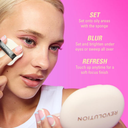 Revolution Powder Pops Instant Blur Setting Powder, Rose