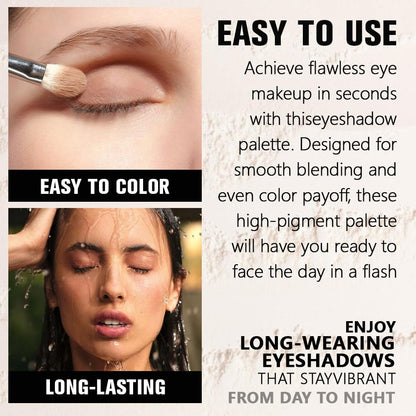 QIDSTERS Champagne Shimmer Single Eyeshadow, Lightweight Blendable Mini Eye Shadow for Older Women, Monochrome Eyeshadow Palette Makeup Pigmented Waterproof, Vegan & Cruelty-Free, 24