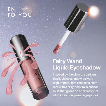 INTO YOU Fairy Wand Liquid Eyeshadow, Matte & Shimmer Eye Shadow with Silky Lightweight Formula, High-Pigment One-Swipe Color, Blendable Long-Wearing Eye Makeup, Crease-Resistant Finish, FW01