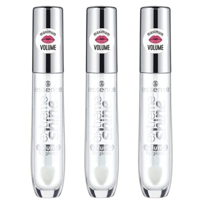 essence Extreme Shine Volume Lip Gloss, 01 Crystal Clear (Pack of 3)