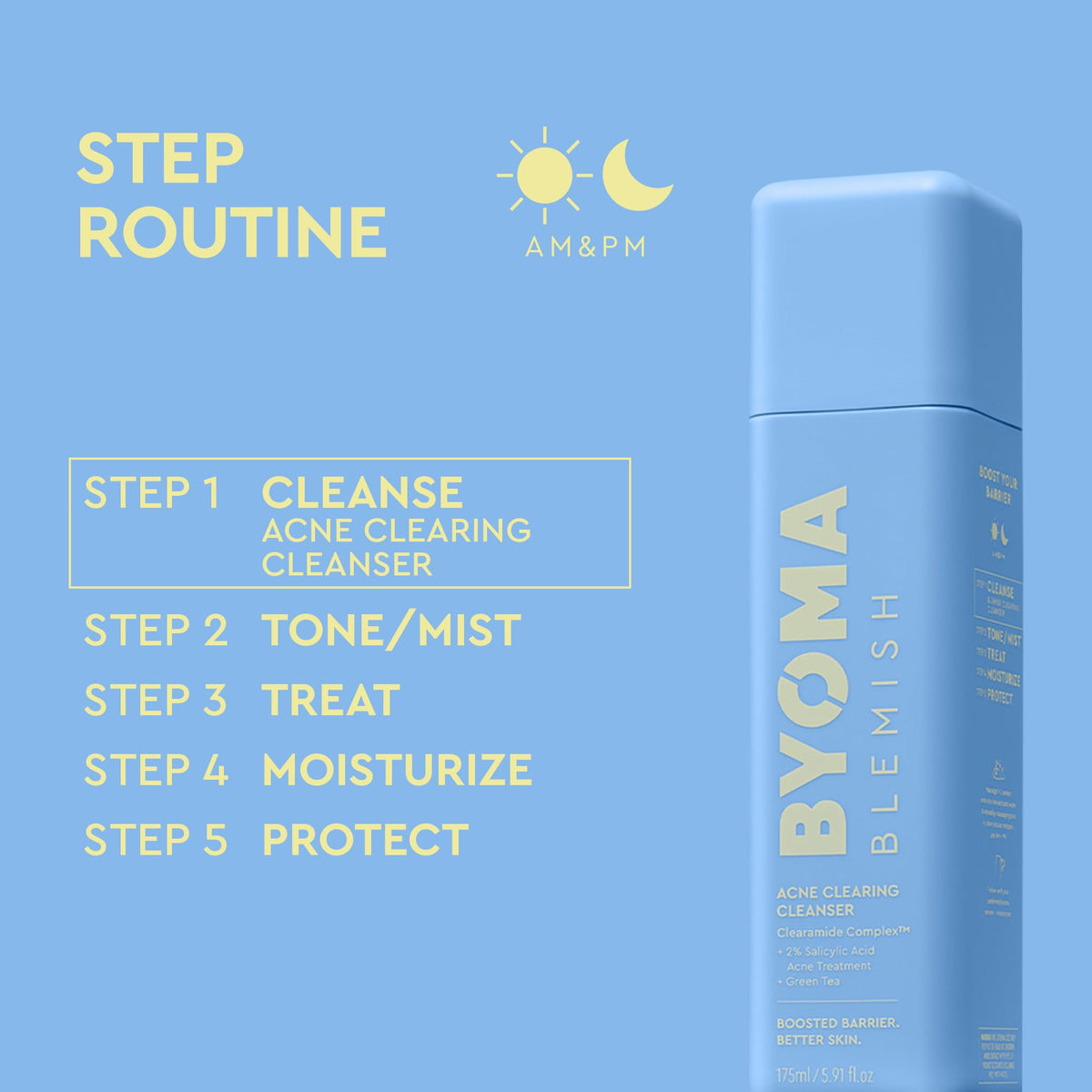 BYOMA Blemish Acne Clearing Cleanser, for Acne-Prone Skin (175ml)
