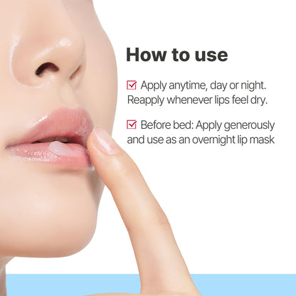 ILLIYOON Ceramide Ato Concentrate Lip Mask | 10,000ppm Ceramide for Barrier Repair Lip Butter, Non-sticky Vegan Formula, Overnight lip Mask & All-Day Balm, Fragrance-Free, Korean skincare, 0.24 fl.oz.