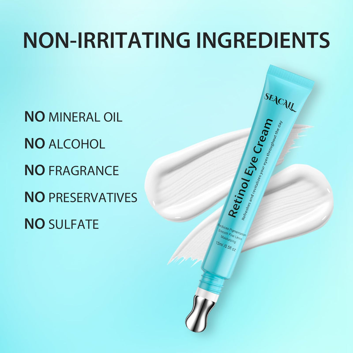 Seacall Retinol Eye Cream with Hyaluronic Acid & Caffeine, 15ml