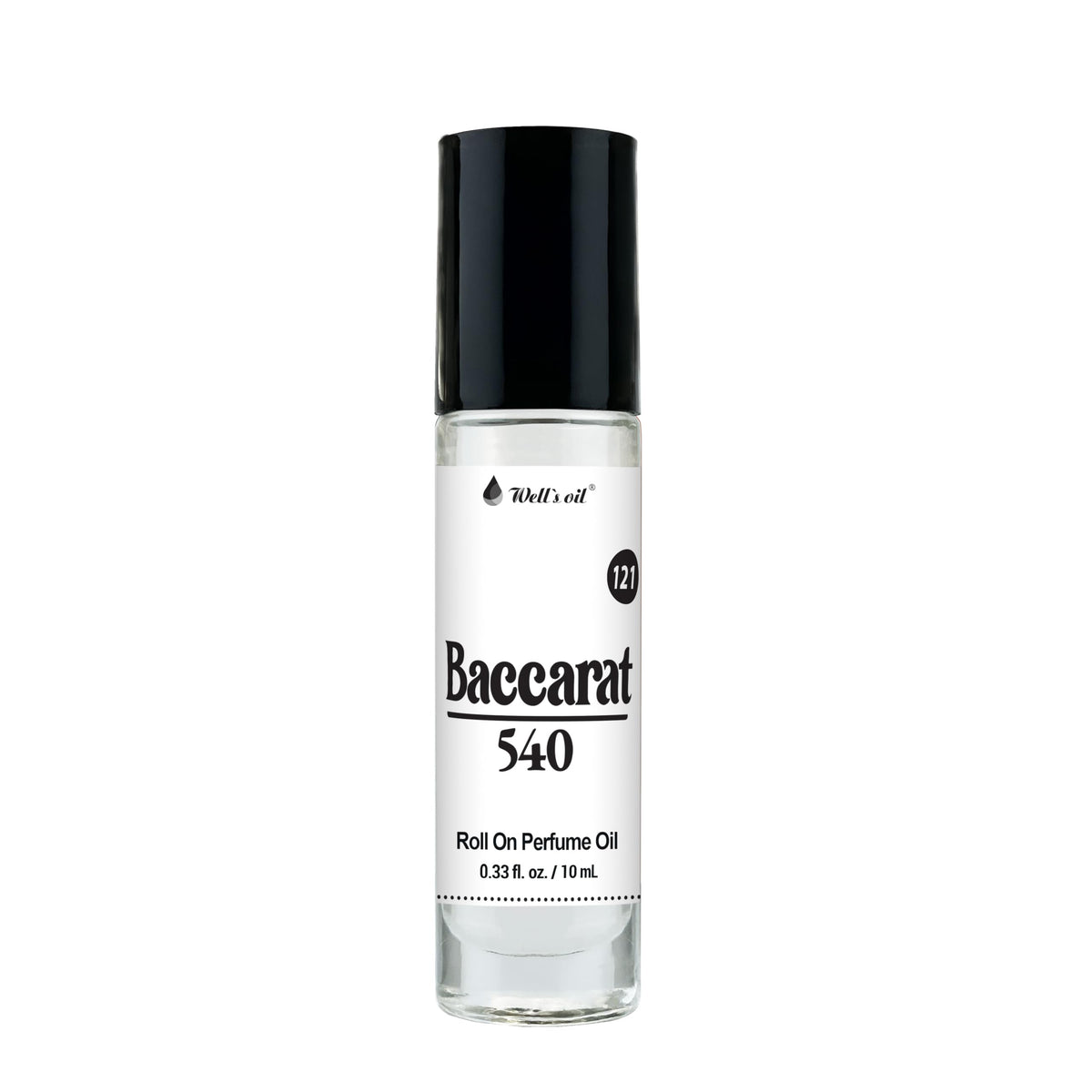 Well's Oil Roll-On Perfume Oil (Bacarat 540) | Oil-Based Fragrance | Long-Lasting Wear | Paraben-Free | 0.33 fl oz / 10 ml