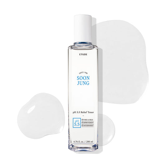 ETUDE SoonJung pH 5.5 Relief Korean Toner for Sensitive Skin, 6.76 fl oz