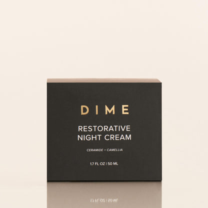 DIME Beauty Restorative Night Cream - Anti-Aging Face Moisturizer with Ceramides, Peptides, Sea Buckthorn and Squalane, Hydrating for Fine Lines and Wrinkles, Vegan, Cruelty-Free, 1.7 oz / 50 ml