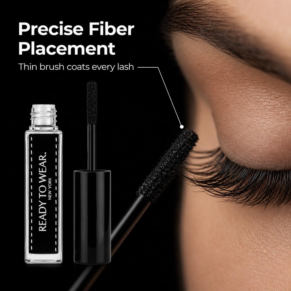 Ready To Wear Lash Extension - Fine DRY Fibers to Extend Lashes, Instantly Volumize & Elongate - No Glue Needed (Must use with Mascara)