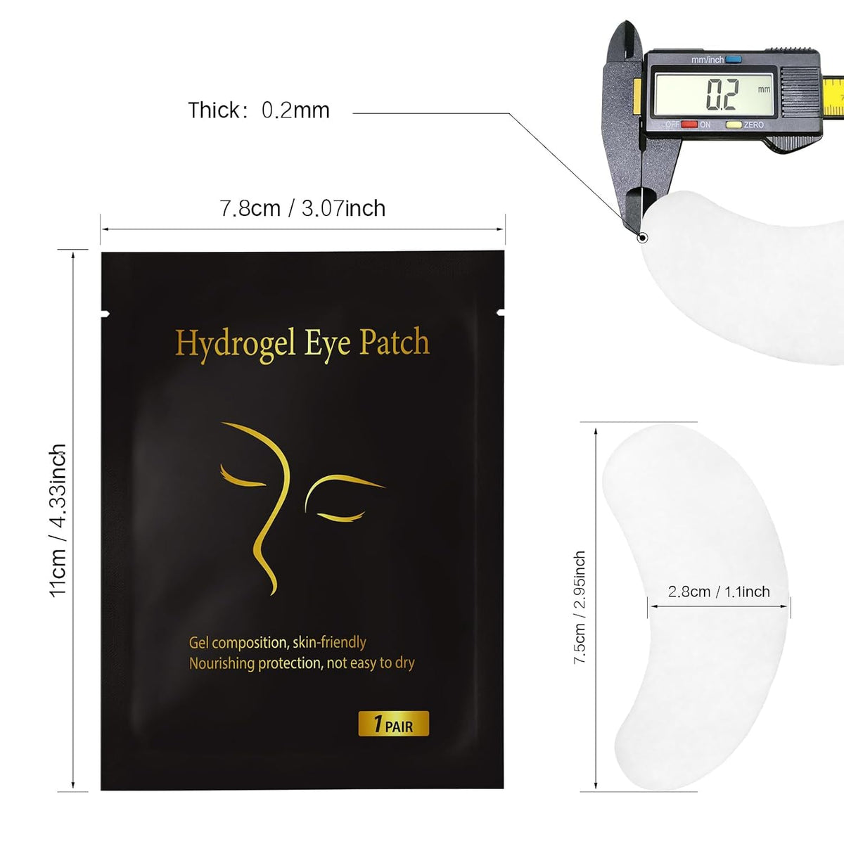 120 Pairs Hydrogel Under Eye Patches for Eyelash Extensions