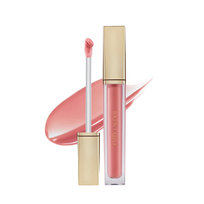 Estée Lauder Glossy Pout Lip Oil | Plumping & Moisturizing with a Sheer Tint | Includes Hyaluronic Acid + Vitamin E, 02 Strawberry Milk
