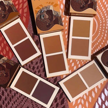 Juvia's Place Duo Bronzer Dark, Soft Matte Bronzer Powder Face Makeup