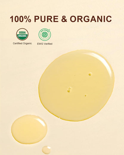Yoken Organic Jojoba Oil 4oz with dropper, Pure for Nails, Face & Skin Care