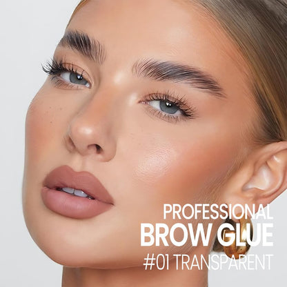 Kaely PROFESSIONAL MAKEUP Brow Glue, Clear Eyebrow Gel, Eyebrow Mascara Waterproof, gel para cejas a prueba de agua, Vegan & Cruelty-Free, 1Pcs-01 Transparent