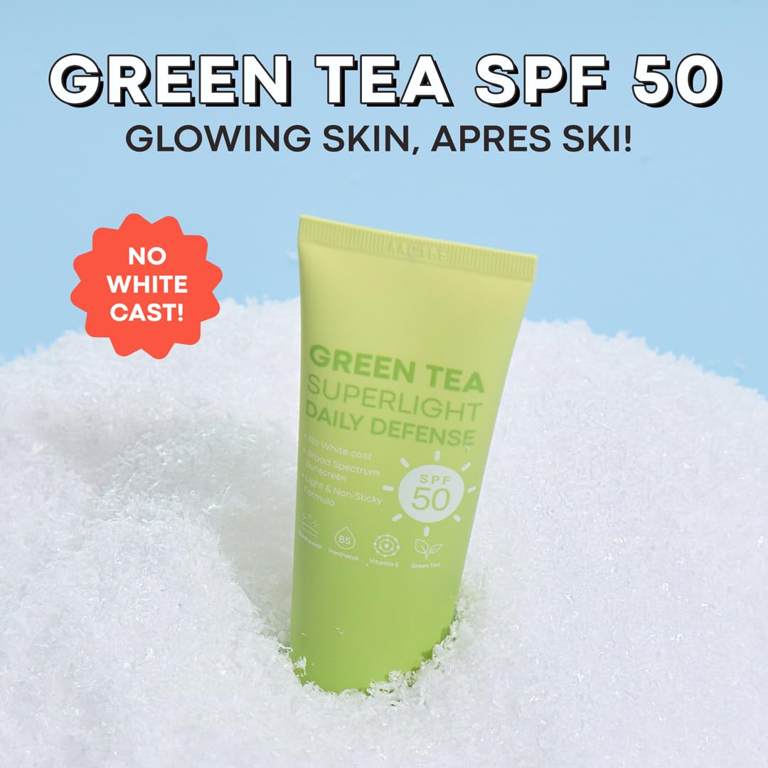 TONYMOLY Green Tea Face Sunscreen SPF 50+ PA++++, No White Cast, 1.69 fl oz