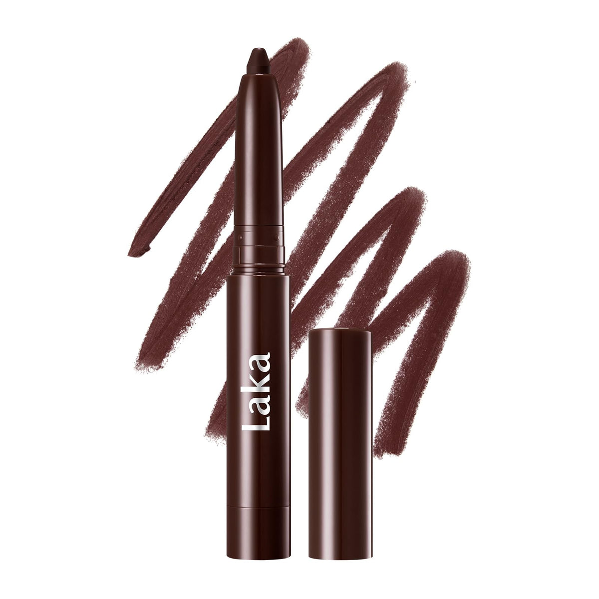Laka Lip Liner - Smooth & Blendable Soft Matte Lip Contour Pencil for Shaping & Overlining Lips | Waterproof Formula, Oil-Cleanse Off, Long-Lasting Wear | #08 Burnt Brown (Deep Cocoa Brown)