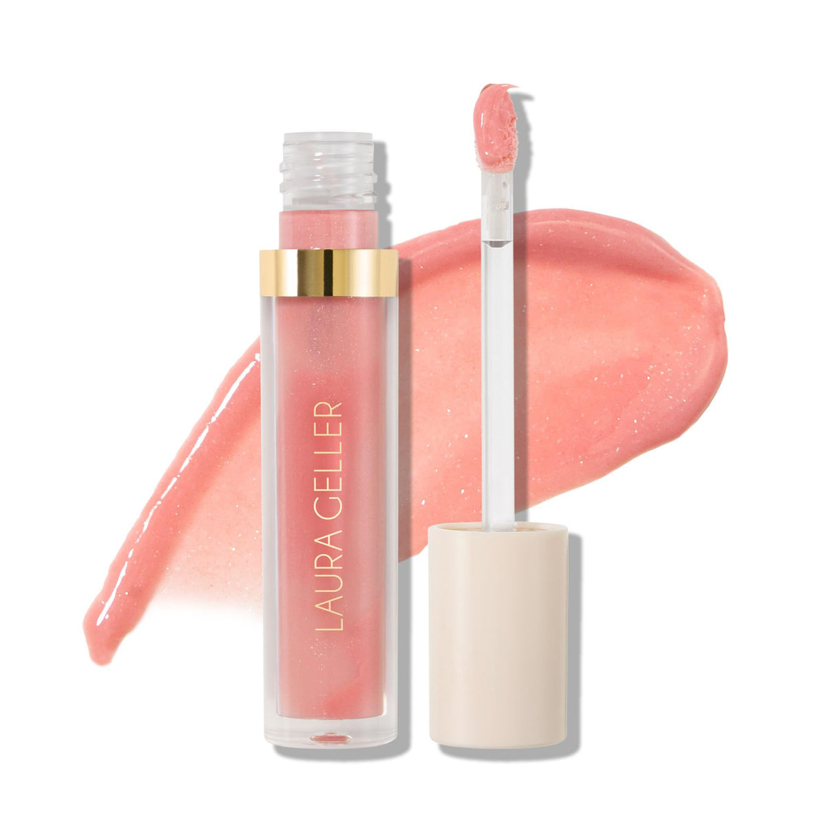 LAURA GELLER NEW YORK Italian Marble Glossy Lip Tint - Moisturizing Lip Gloss - Enriched with Shea, Mango and Cocoa Butters (02 Rosé Spritz)