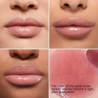 FeiCuiYun 2Pcs Black & Pink Honey Tinted Lip Balm Lip Gloss Lipstick, Sheer Hydrating Lip Gloss Tint, Moisturizing Lip Color for All Skin Tones, Nourishing Lip Balm with Natural Black Cherry