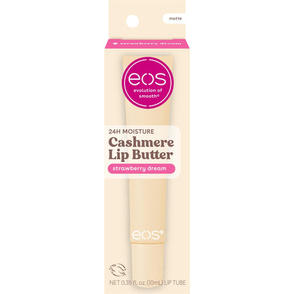 eos Strawberry Dream Plumping Peptides & Shea Butter Lip Butter, 0.35 fl oz