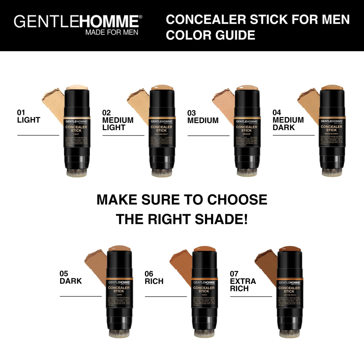 Gentlehomme - Concealer Stick for Men - Medium - 1 Stick
