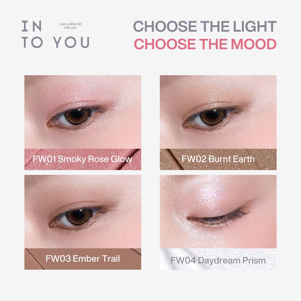 INTO YOU Fairy Wand Liquid Eyeshadow, Matte & Shimmer Eye Shadow with Silky Lightweight Formula, High-Pigment One-Swipe Color, Blendable Long-Wearing Eye Makeup, Crease-Resistant Finish, FW01