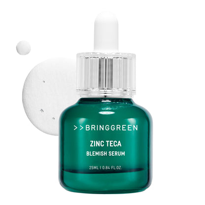 BRING GREEN ZINC TECA Serum with Niacinamide | Soothing Face Serum for Sensitive Skin, Pore Minimizing & Hydrating | Korean Skincare for Breakouts & Uneven Texture