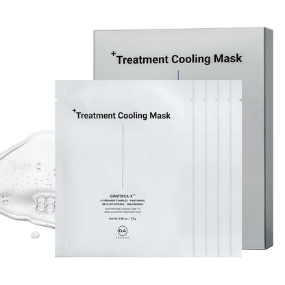 DA EFFECT Cooling Treatment Mask, Soothing Face Mask for After Sun Care, Stressed Sensitive Skin, Post-Treatment Barrier Care, Calming & Hydrating Gel Sheet Mask, (5 ea)