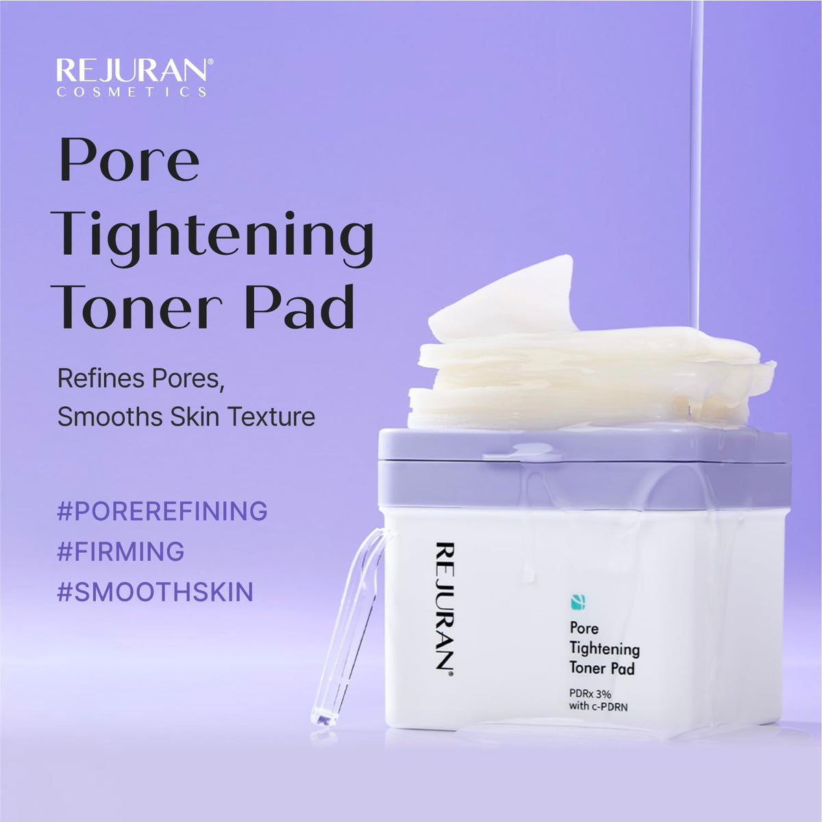 REJURAN Pore Tightening Toner Pads, PDRx 3% & c-PDRN®, 60 Pads, 7.43 fl oz