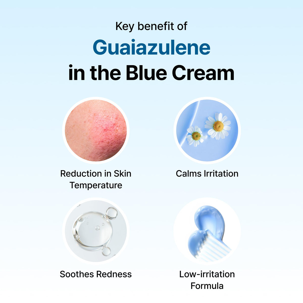 DearKlairs Blue Calming Cream - Face Moisturizer for Redness Relief, 2.11oz