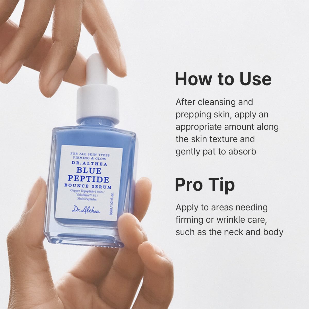 Dr.Althea Blue Peptide Bounce Serum, Korean Skin Care, 1.01 Fl Oz