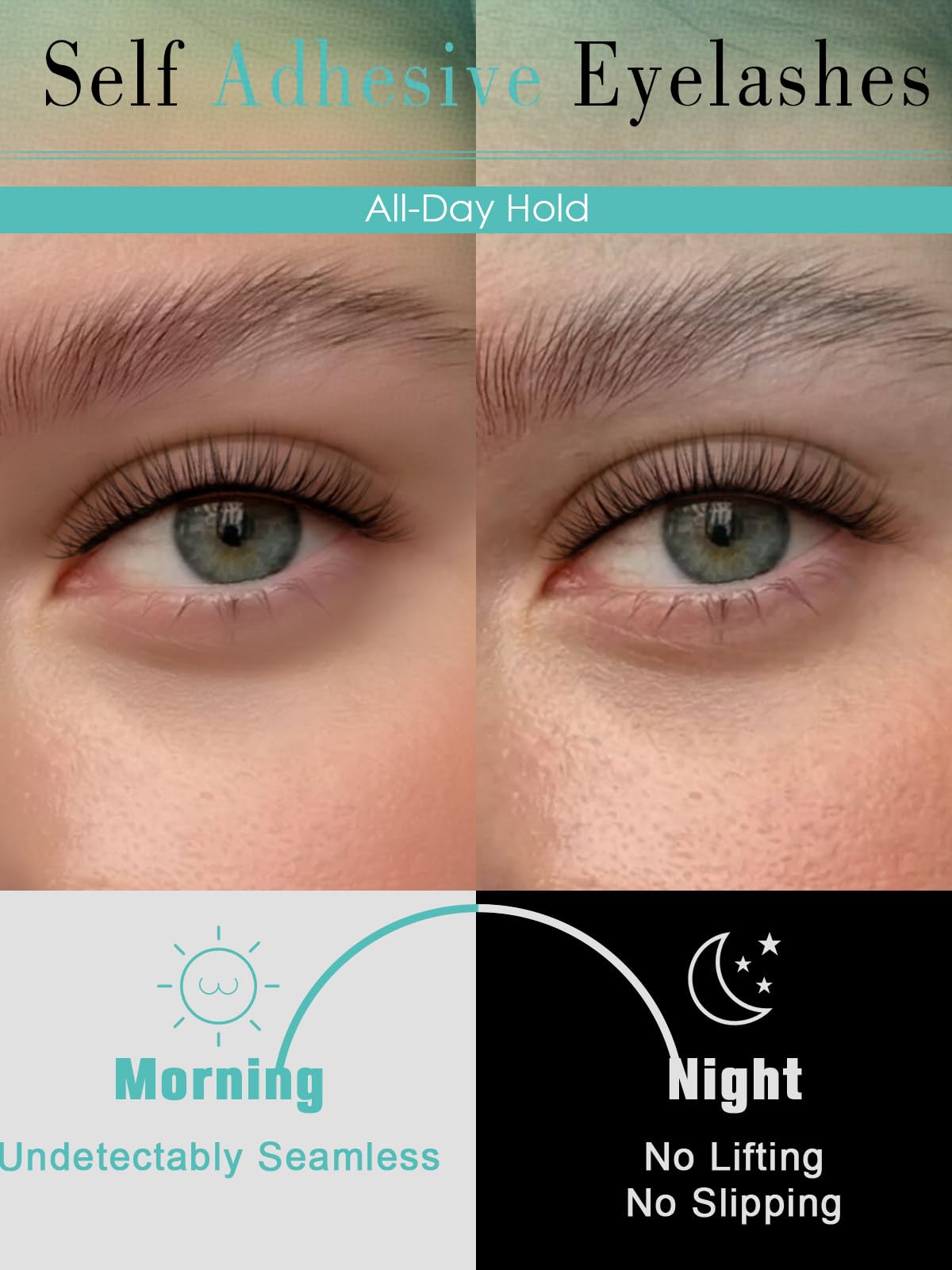Obeyalash Pre-glued Self Adhesive Eyelashes, No Glue Needed Lashes L08 10mm