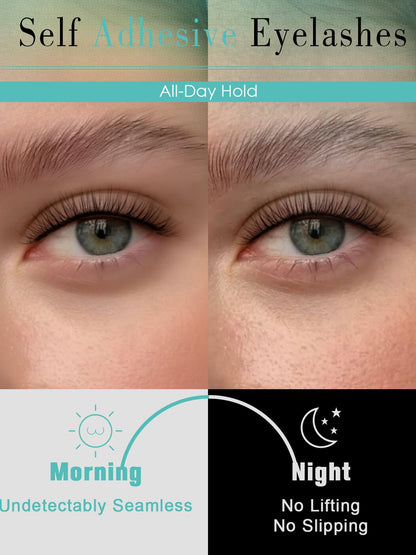 Obeyalash Pre-glued Self Adhesive Eyelashes, No Glue Needed Lashes L08 10mm