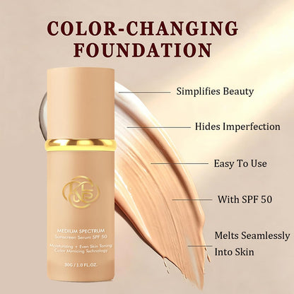 Color Changing Foundation, Foundation 4 in 1, 30g